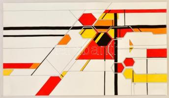 Kun Sarolta (1990- ): Nyár. Akvarell-tus, papír, jelzett, felcsavarva, 40×70 cm
