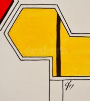 Kun Sarolta (1990- ): Nyár. Akvarell-tus, papír, jelzett, felcsavarva, 40×70  cm