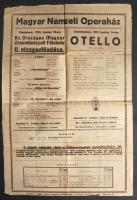 1919 Magyar Nemzeti Operaház műsorplakát
