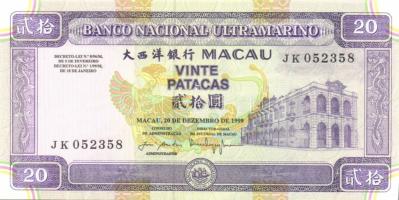 Makaó 1999. 20P T:I