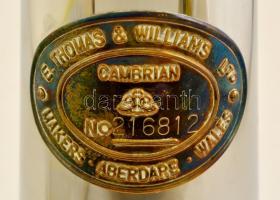 Német bányász lámpa, jó állapotban, m: 25,5 cm