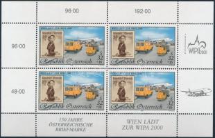 International stamp exhibition WIPA 2000, Vienna minisheet, Nemzetközi bélyegkiállítás WIPA 2000, Bécs kisív
