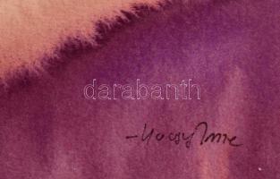 Nagy jelzéssel: Női akt. Akvarell, papír, 30×21 cm