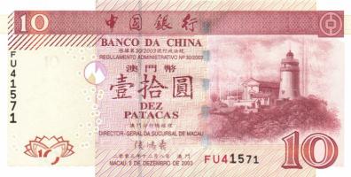 Makaó/Banco da China 2003. 10P T:I