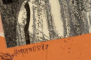 Hornyánszky jelzéssel: Kompozíció. Kollázs, papír, 41×22 cm