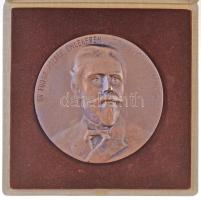 1985. "Dr. Fodor József Emlékérem" Br emlékérem, mindkét oldalon gravírozva, eredeti tokban (97mm) T:2