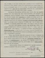 1925 Maleczki Román (?-?) a BTC főtitkára, korábbi MLSZ főtitkár levele iszeni Iszer Károly (1861-19...
