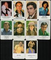 1970-1983 10 db színészeket ábrázoló kártyanaptár