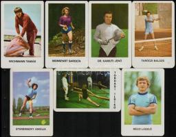 1979 7 db sportolókat ábrázoló kártyanaptár