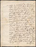 1746 Pánd, Szilassy István pándi birtokos levele bátyjához birtokügyekben, magyar nyelven, 4 p