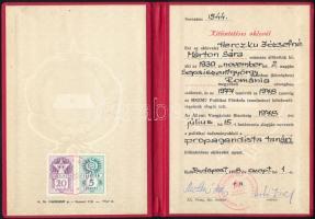 1977-1978 Az MSZMP Politikai Főiskola fényképes leckekönyve + diplomája