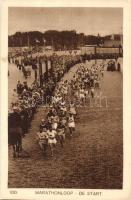 1928 Amsterdam, Olympische Spelen. Marathonloop de start / 1928 Summer Olympics, Marathon run