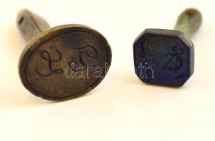 2 db régi monogramos pecsétnyomó