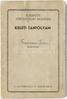 1933 Magyar Kereskedelmi Akadémia. Keleti Tanfolyam leckekönyve.