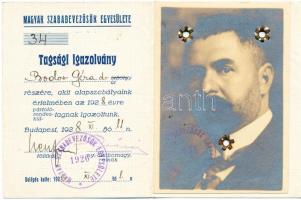 1926 Magyar Országos Szabadevezősök Egyesülete tagsági igazolvány