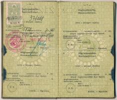 cca 1940 Sokat utazott hölgy, majdnem teljesen betelt útlevele / Almost full passport