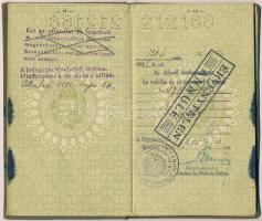 cca 1940 Sokat utazott hölgy, majdnem teljesen betelt útlevele / Almost full passport