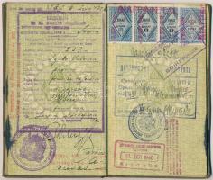 cca 1940 Sokat utazott hölgy, majdnem teljesen betelt útlevele / Almost full passport
