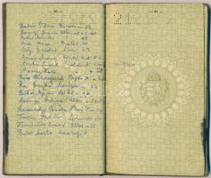 cca 1940 Sokat utazott hölgy, majdnem teljesen betelt útlevele / Almost full passport