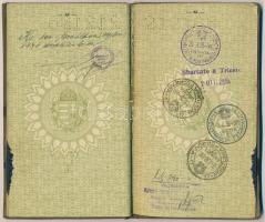 cca 1940 Sokat utazott hölgy, majdnem teljesen betelt útlevele / Almost full passport