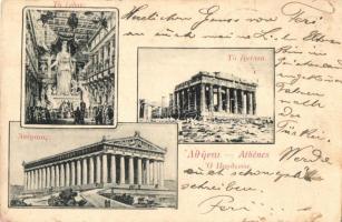 Athens, Athenes; temples, interior with statue (Rb)