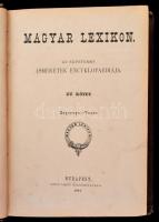 Magyar Lexikon. XV. kötet. Bp.,1884, Gerő Lajos. Kiadó aranyozott egészvászon-kötés, kopott borítóval.