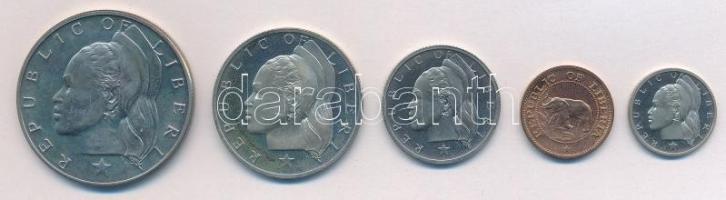 Libéria 1968. 1$ Cu-Ni + 1973. 1c-50c (4xklf) T:PP,1- ujjlenyomat
Liberia 1968. 1968. 1 Dollar Cu-N...