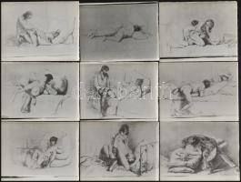 31 db Zichy erotikus illusztrációt ábrázoló fénykép