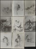 31 db Zichy erotikus illusztrációt ábrázoló fénykép