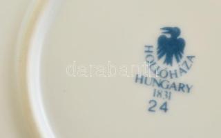 Hollóházi Szász Endre által tervezett porcelán tál, 2 db, jelzett, hibátlan, d: 20 cm, 12×14 cm