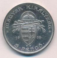 1938. 5P Ag "Szent István" T:1-,2 patina
Adamo P8.1