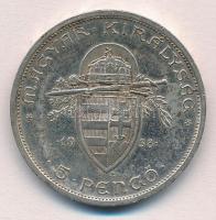 1938. 5P Ag "Szent István" T:2 patina, kis ph.
Adamo P8.1