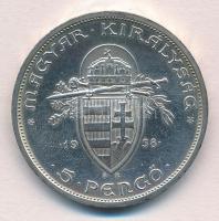 1938. 5P Ag "Szent István" T:1- apró ph.
Adamo P8.1