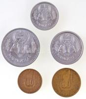 Madagaszkár / Francia gyarmat 1948-1958. 1Fr-20Fr (5xklf) T:1,1-,2
Madagascar / French colony 1948-...
