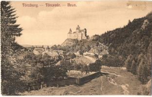 Törcsvár, Törzburg, Bran; Drakula kastély, vár. Fr. Bröhm felvétele / castle - képeslapfüzetből / from postcard booklet (Rb)
