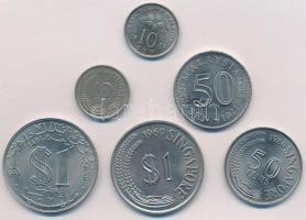 Vegyes 6db klf maláj és szingapúri fémpénz T:1-
6pcs of diff Malaysian and Singapor metal coins C:A...