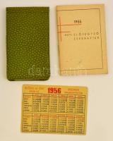 1919-1956 2 db zsebnaptár és 1 db fém kártyanaptár