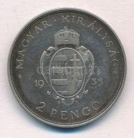 1935. 2P Ag "Pázmány" T:2 patina, ph.
Adamo P7