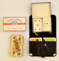 Tarokk kártya, 54 lap, Offset és Játékkártya Nyomda, eredeti, bontatlan csomagolásában + 1 pakli magyar kártya + 2 pakli francia kártya