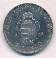 1935. 2P Ag "Pázmány" T:1-,2 kis patina, kis ph.
Adamo P7