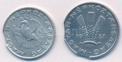 1986. 10f Al + 1987. 20f Al mindkettőnél lapkavég T:2