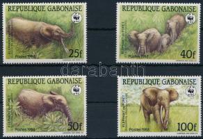 1988 WWF Erdei elefánt sor Mi 1009-1012