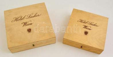 Hotel Sacher Wien fa dobozok, 2 db, 22×22×6,5; 18,5×18,5×5,5 cm