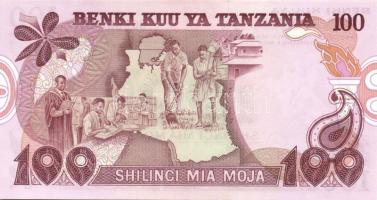 Tanzánia 1977-78. 10Sh, 20Sh, 100Sh Sign.6 komplett sor T:I