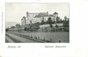 Zólyom, Zvolen; vár, vasúti sín / castle, railway track (r)