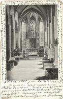 1901 Lőcse, Levoca; Szent Jakab templom belső / church interior (kopott élek / worn edges)