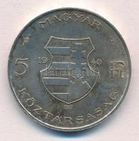 1946. 5Ft Ag "vastag Kossuth" T:2 patina, kis ph.
Adamo F8