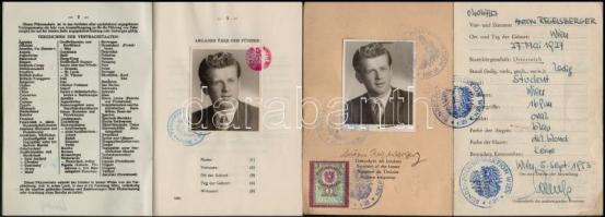 1953-1987 3 db osztrák igazolvány (útlevél, személyi igazolvány, jogosítvány) + egyiptomi útlevél/ Austria, ID, passport + Egyptian passport