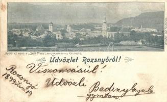 1899 Rozsnyó, Roznava; Sajó Vidék könyvnyomda kiadása (felszíni sérülés / surface damage)