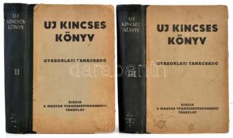 Kincseskönyv. II-III. kötet. Gyakorlati tanácsadó a mindennapi élet természettudományi és technikai kérdéseiben otthon és a ház körül. Szerk.: Dr. Aujeszky László, és Dr. Gombocz Endre. Bp., 1941, Királyi Magyar Természettudományi Társulat, VII+559+IV+672 p. Kiadói félvászon-kötés, kopottas, kissé foltos borítóval, a II. kötet gerince sérült.